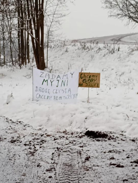 Protest mieszkańców Tłumaczowa