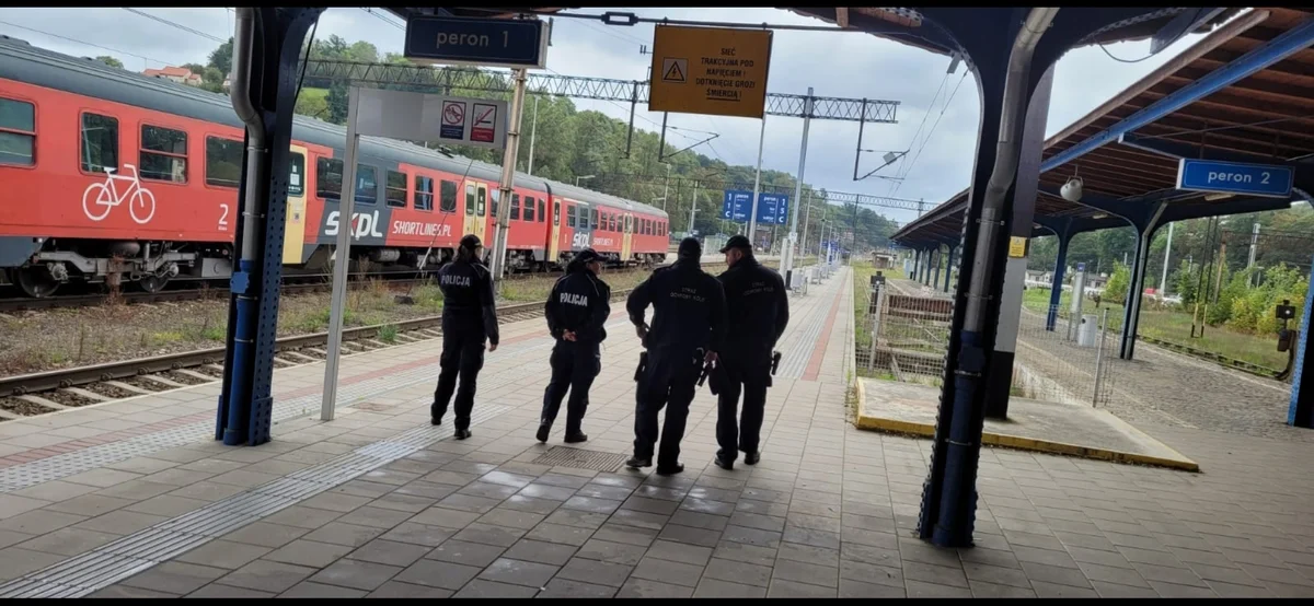 Policjanci i funkcjonariusze SOK dbają o bezpieczeństwo na stacjach kolejowych