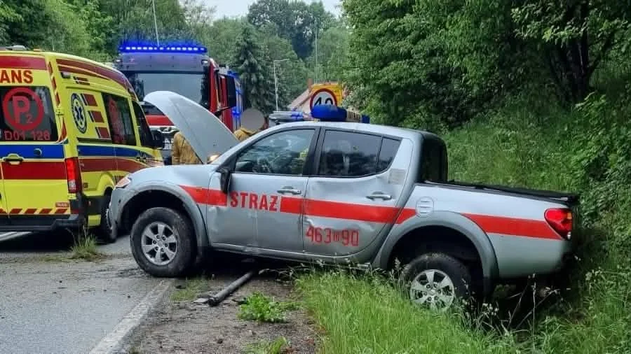 Stary Waliszów - zdarzenie drogowe PSP - Zdjęcie główne