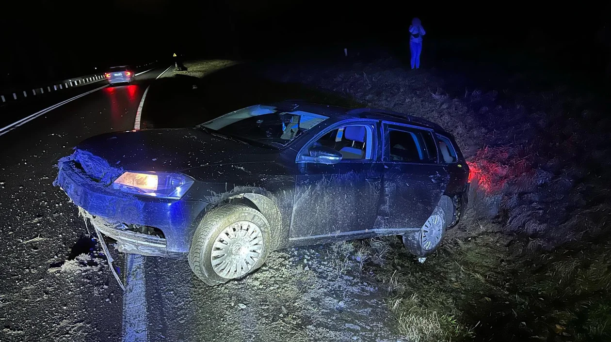 Podzamek. Stracił panowanie nad pojazdem [zdjęcia]