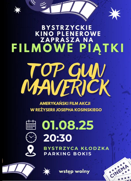 Bystrzyca Kłodzka. Kino plenerowe w Bystrzycy Kłodzkiej: animacja dla najmłodszych i hit akcji dla dorosłych - Zdjęcie główne
