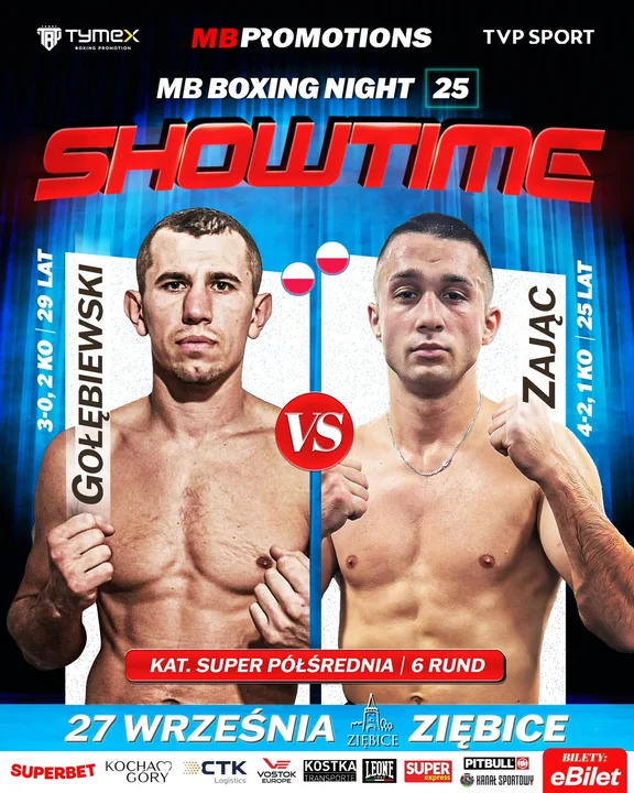 MB BOXING NIGHT 25: SHOWTIME w Ziębicach. Święto boksu już 27 września