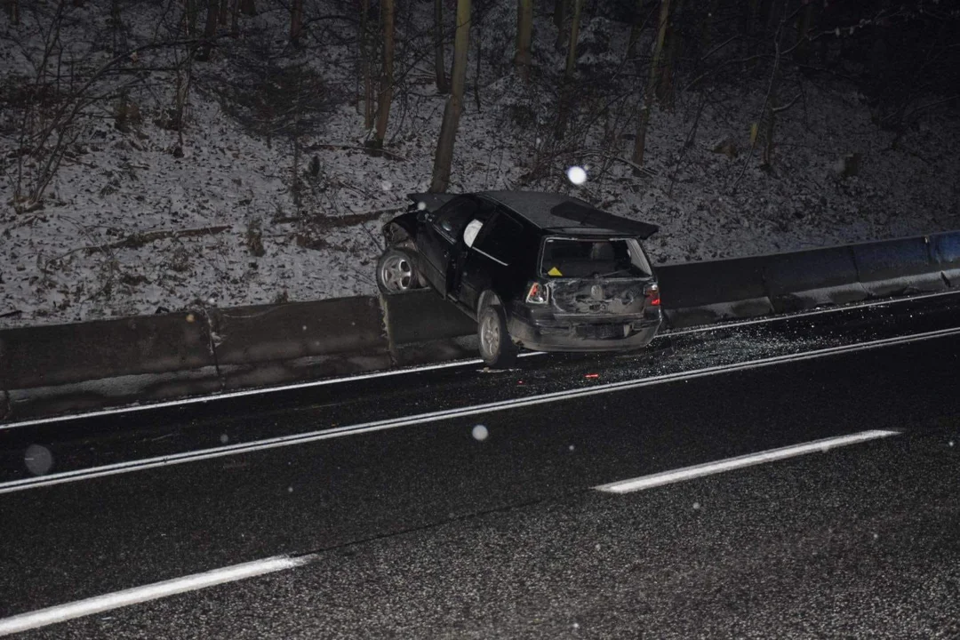 Wypadek na krajowej ósemce. Zderzenie Volkswagena i Toyoty