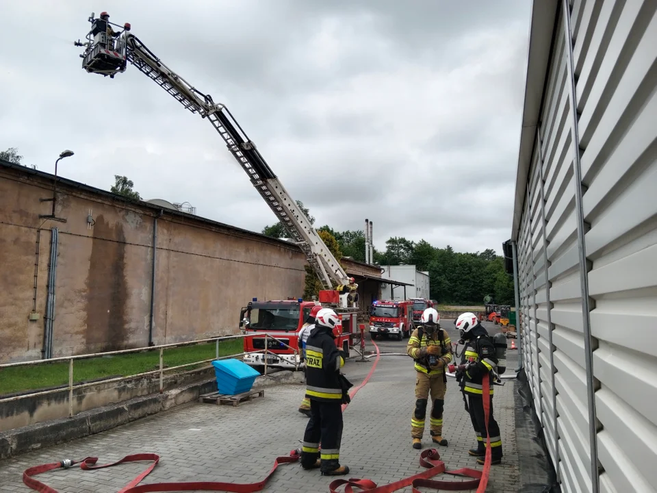 Bystrzyca Kłodzka. Pożar w zakładach Mondi – spokojnie to tylko ćwiczenia [zdjęcia]