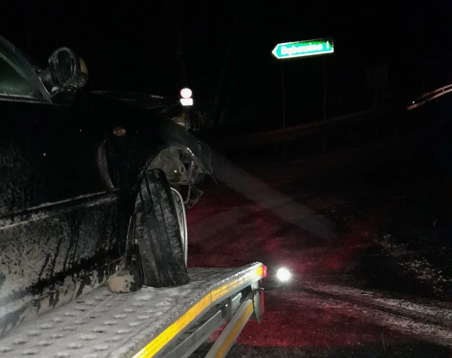 Wypadek na krajowej ósemce. Zderzenie Volkswagena i Toyoty