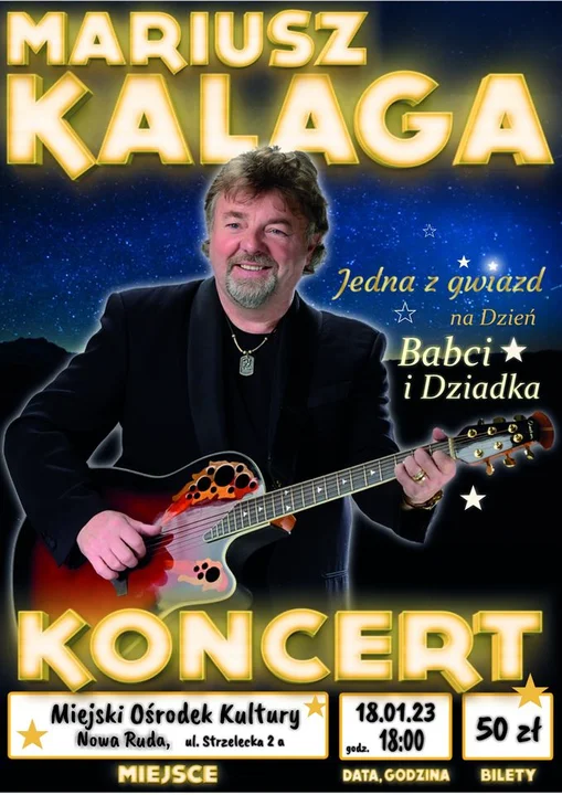 Mariusz Kalaga wystąpi w Nowej Rudzie