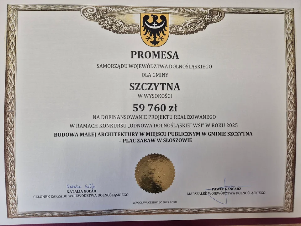 Wsparcie finansowe na rozwój Gminy Szczytna [zdjęcia]