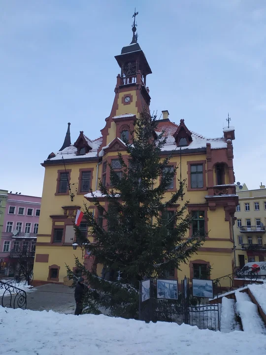 Chyba najwyższa w historii choinka stanęła na noworudzkim Rynku