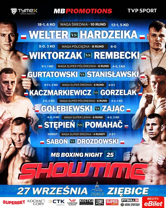 MB BOXING NIGHT 25: SHOWTIME w Ziębicach. Święto boksu już 27 września