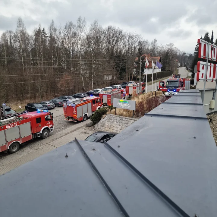 Pożar sauny w jednym z hoteli w Polanicy-Zdroju [zdjęcia]