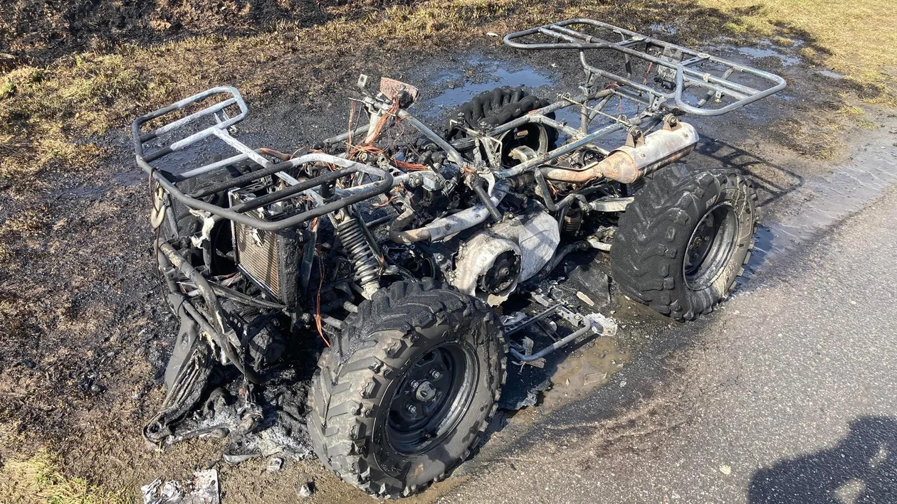 Kłodzko. Przy ul. Letniej spłonął quad - Zdjęcie główne