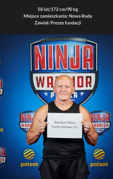 Nowa Ruda. Stanisław Kołacki w Ninja Warrior Polska. Promował fundacje i miasto