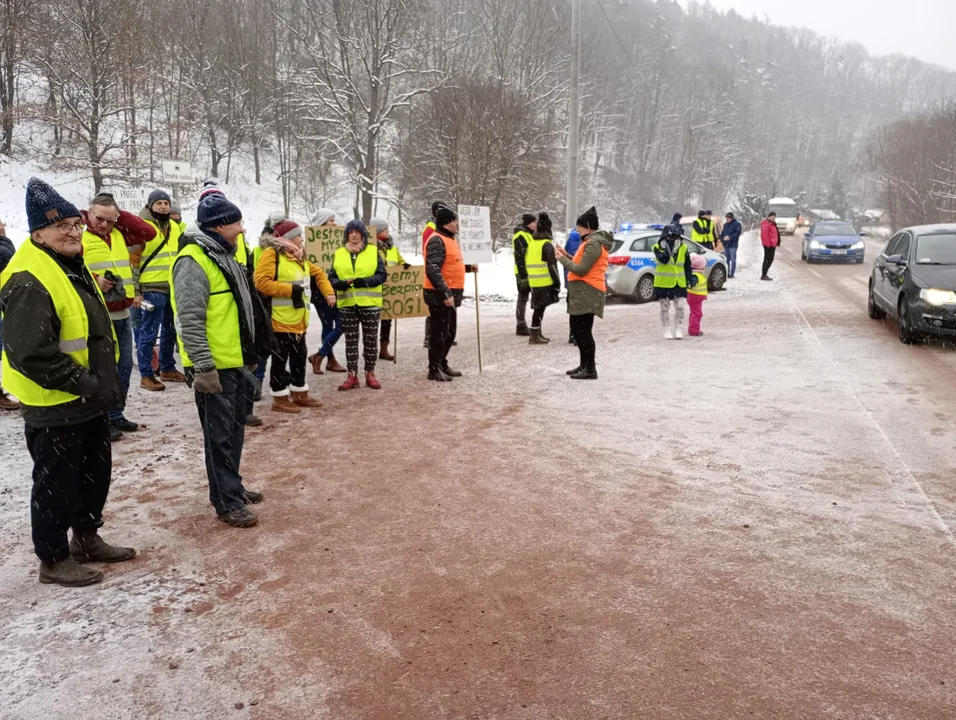 Protest mieszkańców Tłumaczowa