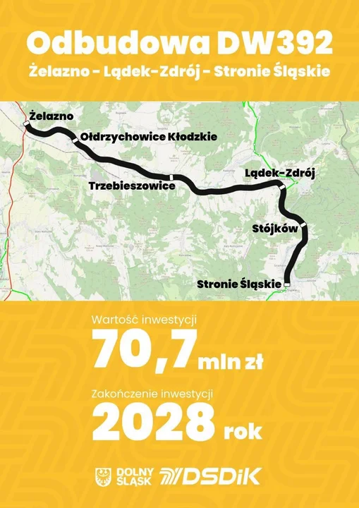 Droga wojewódzka Żelazno – Lądek Zdrój – Stronie Śląskie do remontu! Będzie bezpieczna i komfortowa dla kierowców!