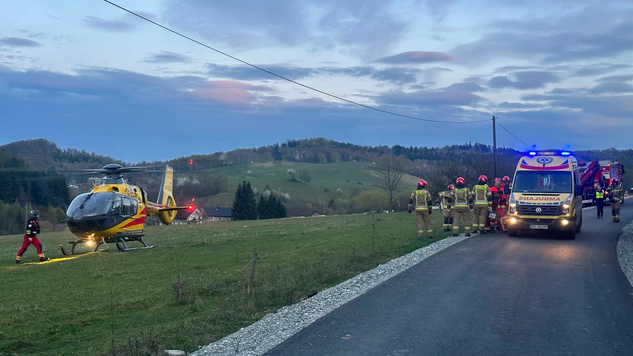 Romanowo - tragiczny wypadek motocyklisty
