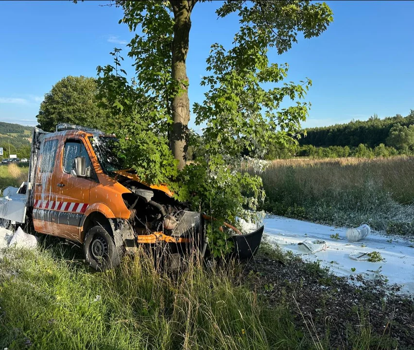 Nowa Ruda. Auto uderzyło w drzewo [galeria]