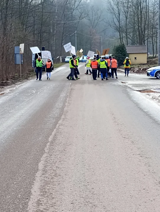 Protest mieszkańców Tłumaczowa [zdjęcia]