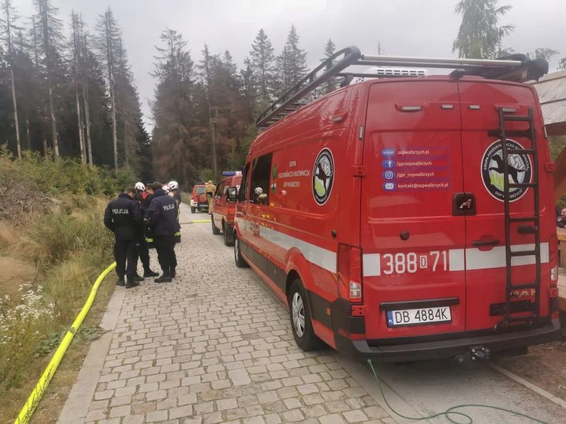 Karłów. Pożar na terenie Parku Narodowego Gór Stołowych - Zdjęcie główne