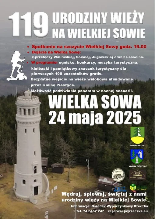Obchody 119. rocznicy urodzin wieży widokowej na Wielkiej Sowie [zdjęcia]