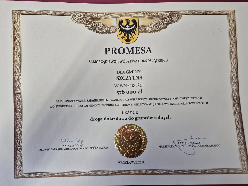 Wsparcie finansowe na rozwój Gminy Szczytna [zdjęcia]