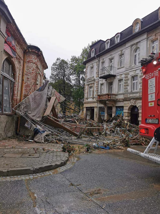 Lądek-Zdrój po powodzi. Miasteczko zostało zniszczone