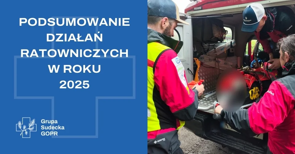 Wzrost liczby wypadków, ciężkie obrażenia, akcje poszukiwawcze i tragiczne finały – rok 2025 wystawił ratowników Grupy Sudeckiej GOPR na wyjątkowo trudną próbę.