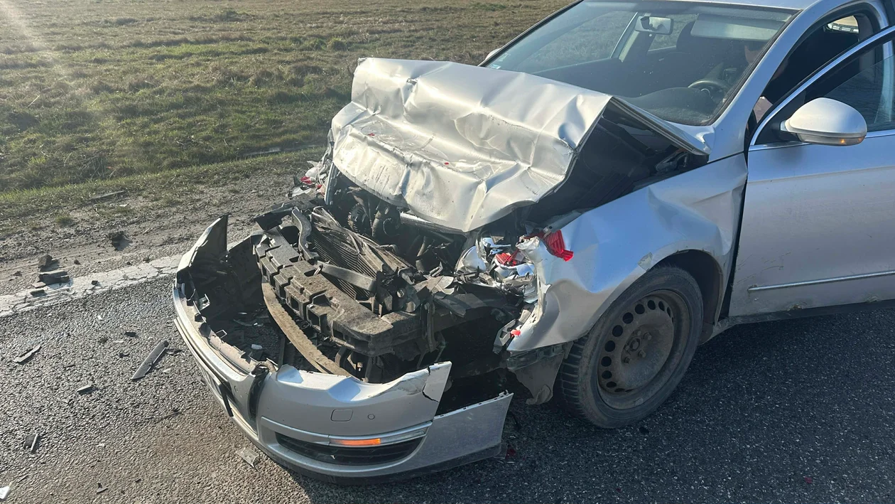 Boguszyn - zderzenie trzech pojazdów na DK8