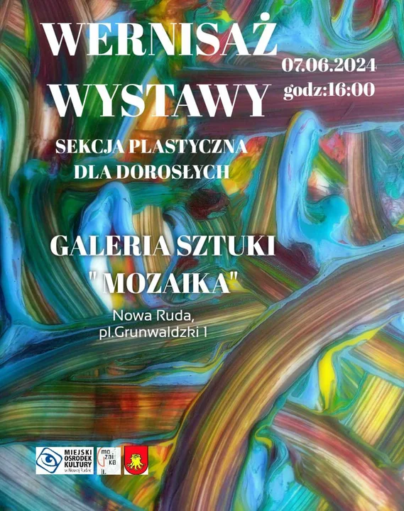 Nowa Ruda. Wernisaż wystawy Sekcji Plastycznej dla Dorosłych w Galerii Sztuki "Mozaika"