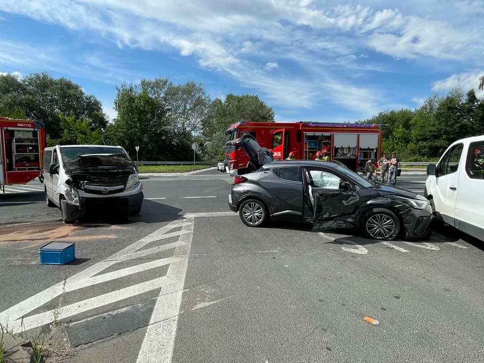 Kraksa na skrzyżowaniu z ósemką