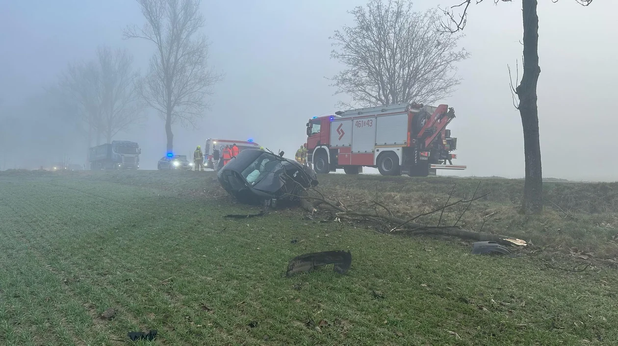 Wypadek między Święckiem a Bożkowem