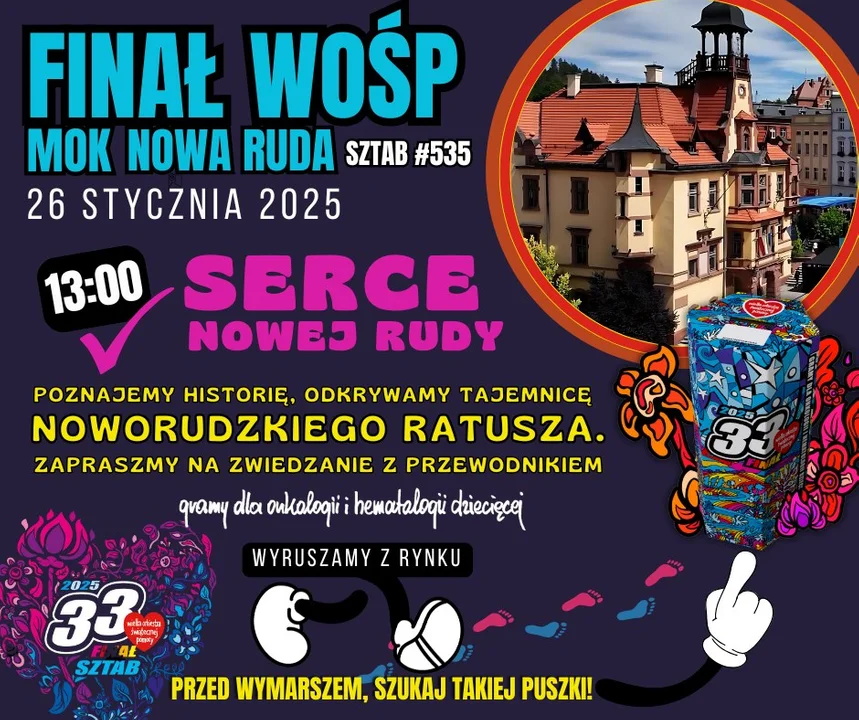 33. Finał WOŚP. Szczegóły wydarzeń w Nowej Rudzie