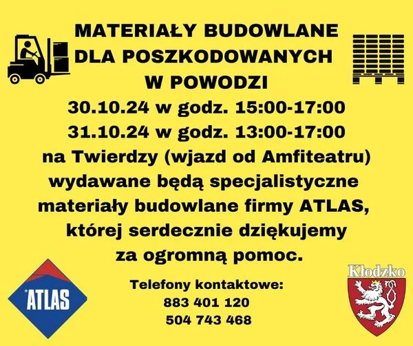 Kłodzko. Atlas pomaga powodzianom - Zdjęcie główne