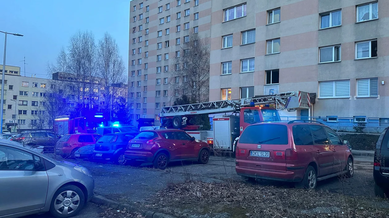 Kłodzko - pożar w mieszkaniu