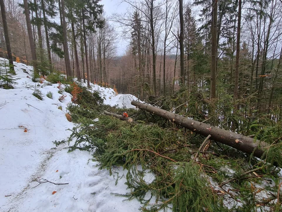 Szlaki i drogi  są oblodzone.