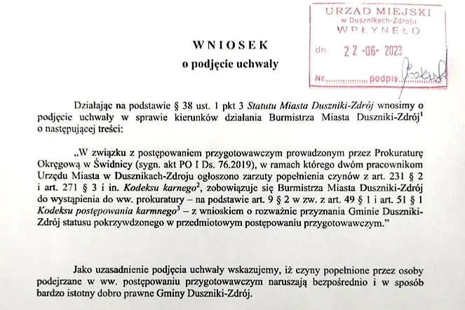 Radni z Dusznik-Zdroju chcą zawnioskować do prokuratury - Zdjęcie główne