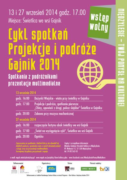 Projekcje i podróże Gajnik 2014 - Zdjęcie główne