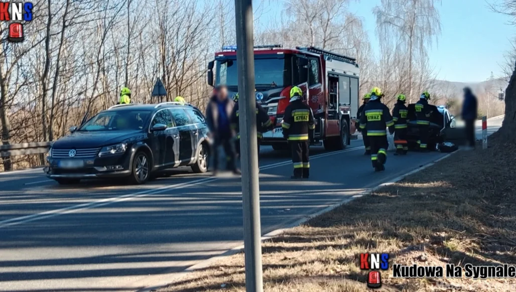 Wypadek w Kudowie-Zdroju. Ciężarna kobieta trafiła do szpitala - Zdjęcie główne