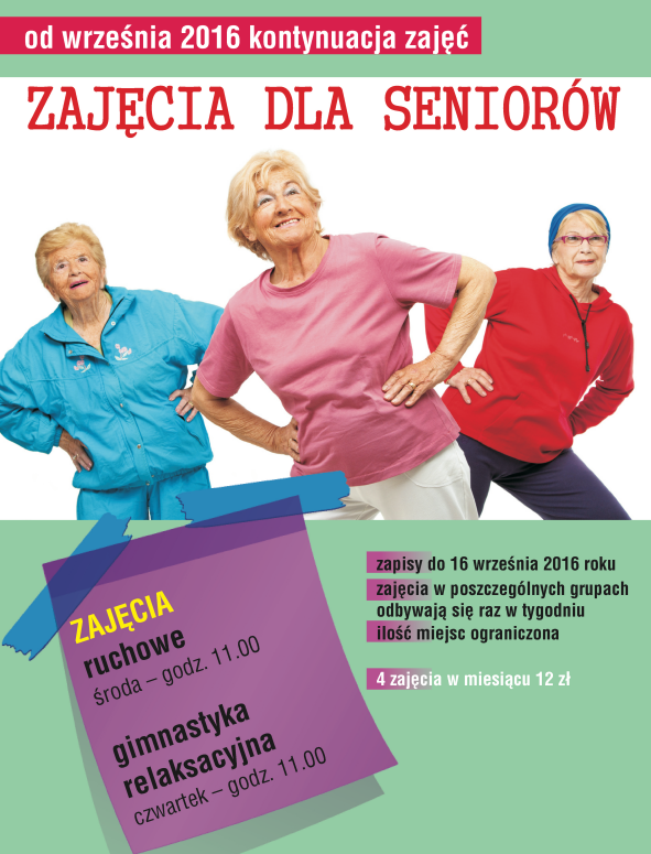 Zajęcia dla seniorów  - Zdjęcie główne