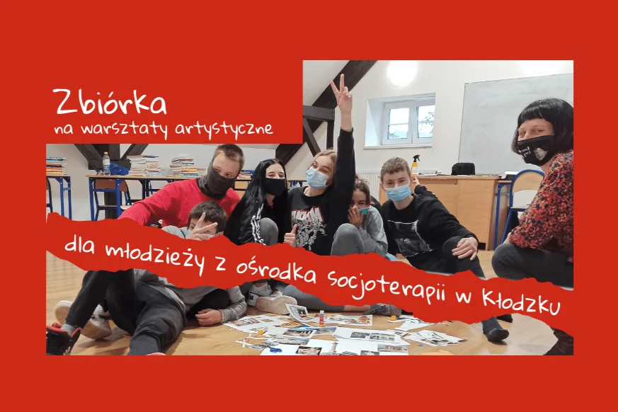 Zbiórka na warsztaty artystyczne dla młodzieży z ośrodka socjoterapii w Kłodzku - Zdjęcie główne