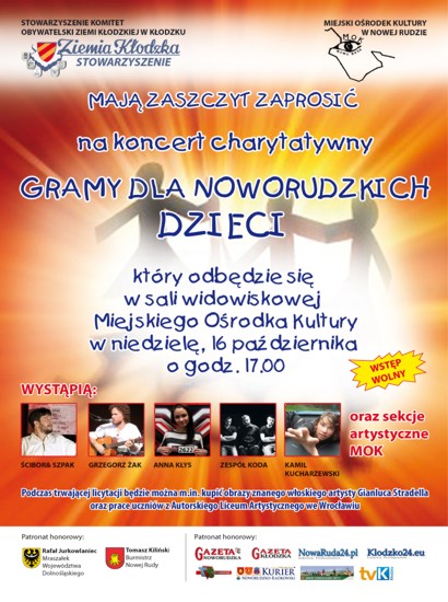 Koncert charytatywny w Nowej Rudzie - Zdjęcie główne