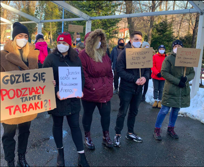 Lądek-Zdrój. Protest przedsiębiorców, pracowników i mieszkańców  - Zdjęcie główne