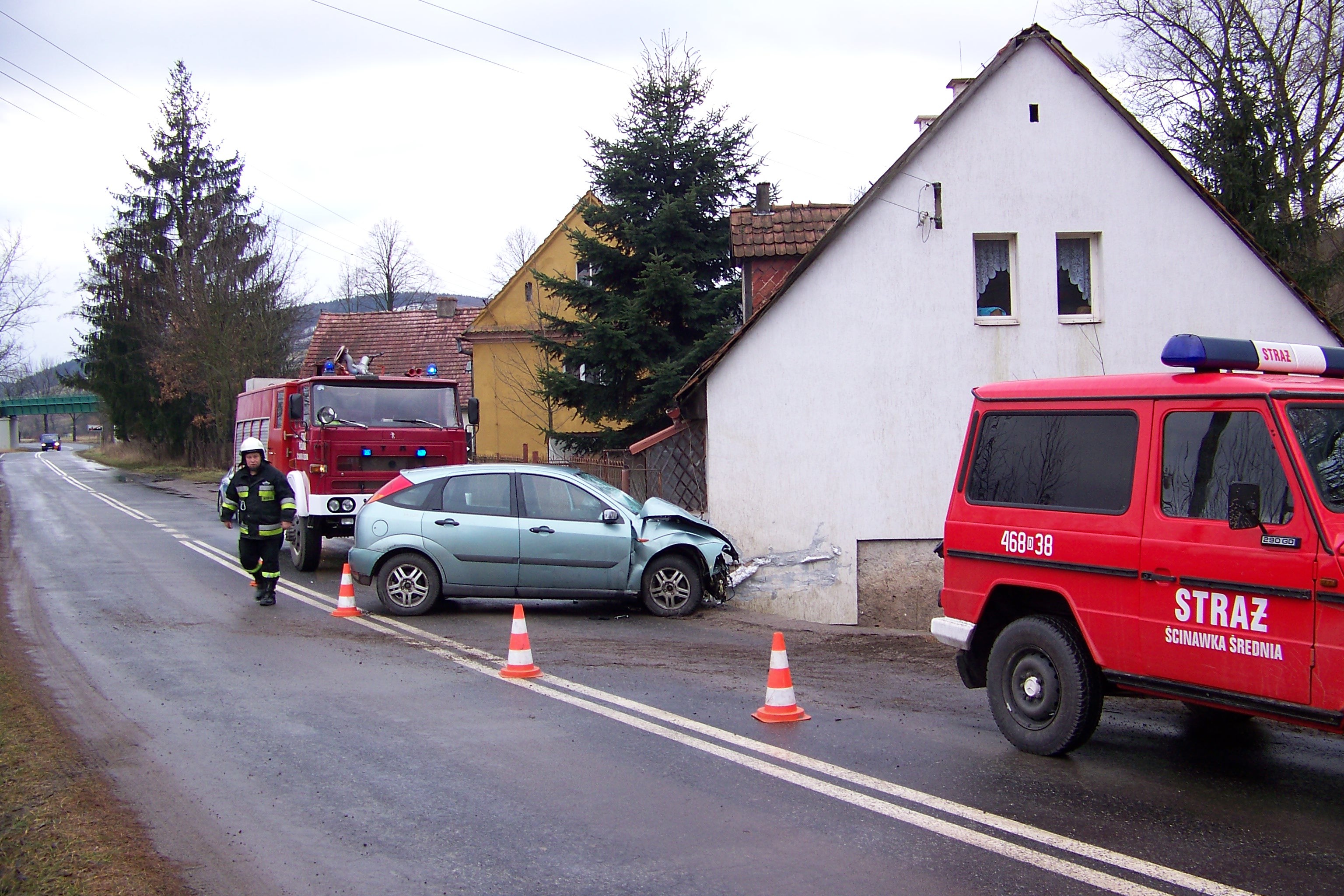 Wypadek w Ścinawce Górnej - Zdjęcie główne