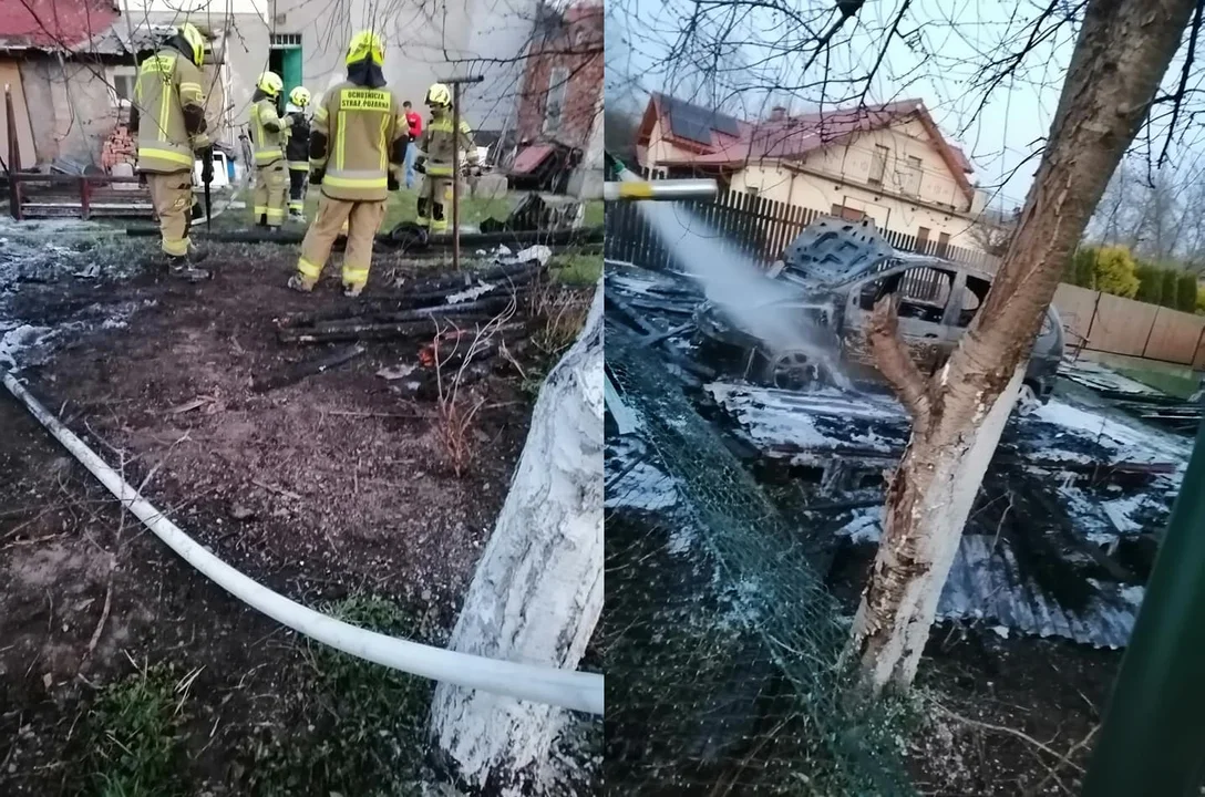 Kudowa-Zdrój. Samochód doszczętnie spłonął  - Zdjęcie główne