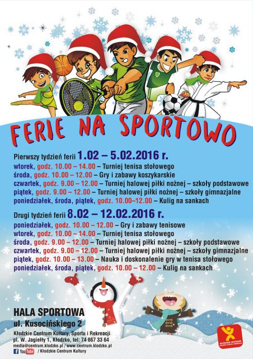 Sportowe ferie w KCKSiR - Zdjęcie główne