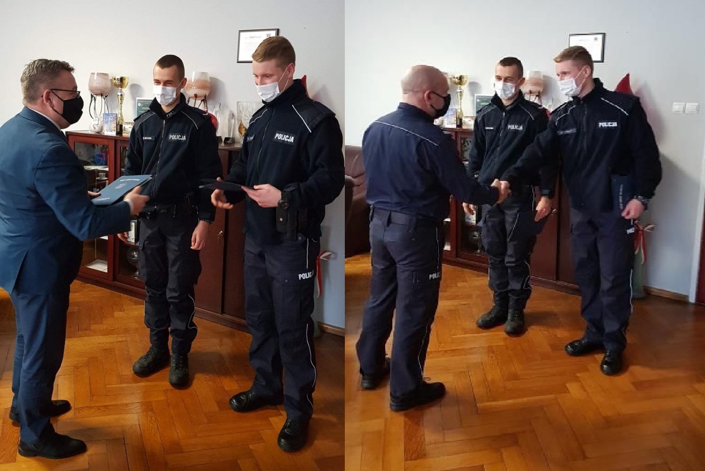 Młodzi policjanci narazili swoje życie, aby uratować starszego mężczyznę.
