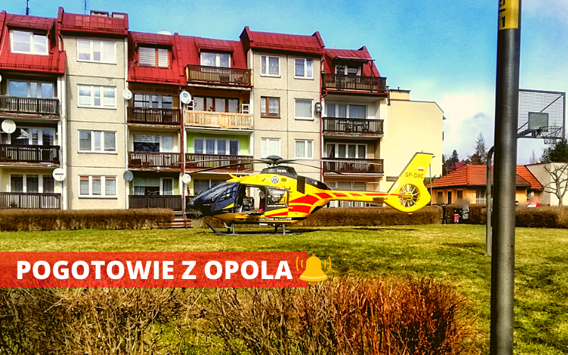 Kudowa-Zdrój: Śmigłowiec przyleciał po nieprzytomnego mężczyznę - Zdjęcie główne