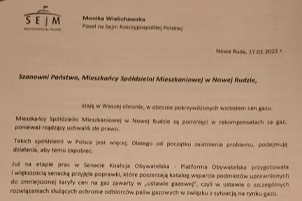 Monika Wielichowska wspiera mieszkańców noworudzkiej spółdzielni - Zdjęcie główne
