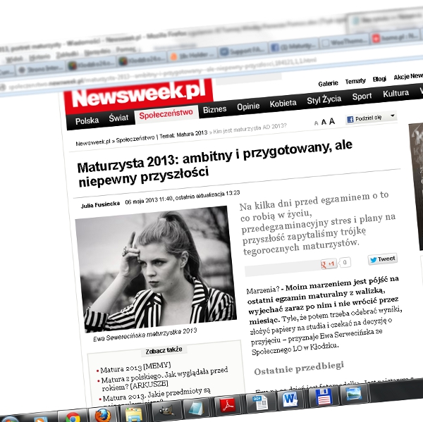 Kłodzka maturzystka bohaterką materiału Newsweeka - Zdjęcie główne
