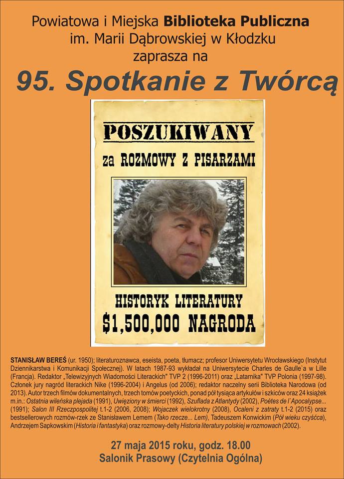 Spotkanie z twórcą - odwołane - Zdjęcie główne