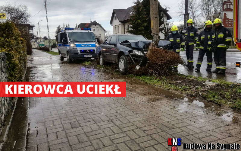 Kudowa-Zdrój: Kierowca uderzył w słup i uciekł  - Zdjęcie główne